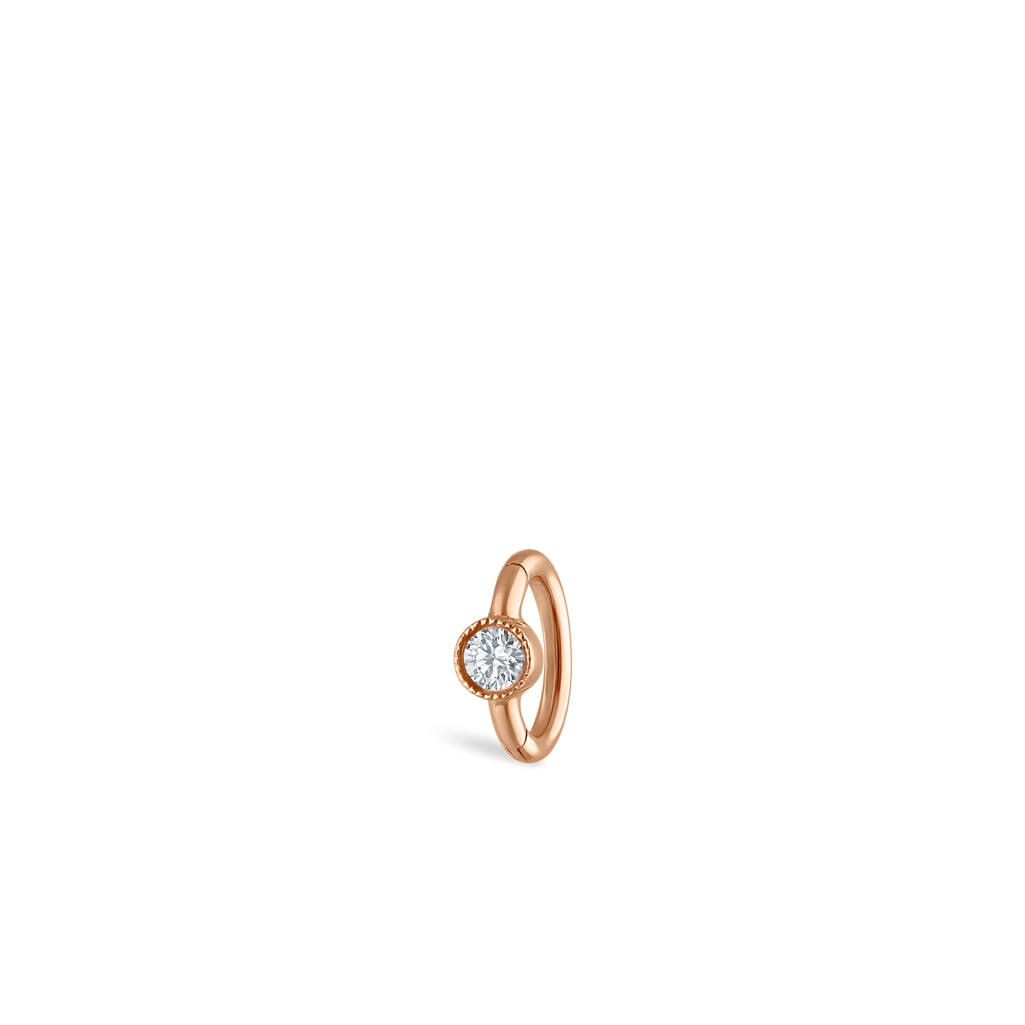 Scalloped Diamond Hoop Earring
