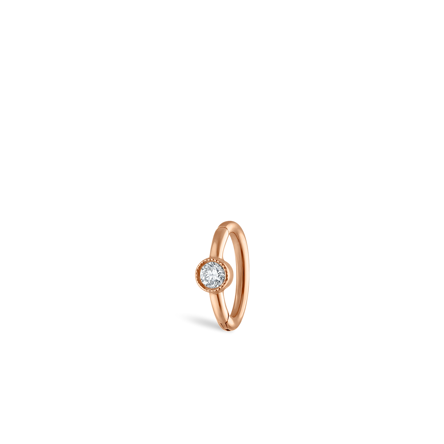 Scalloped Diamond Hoop Earring