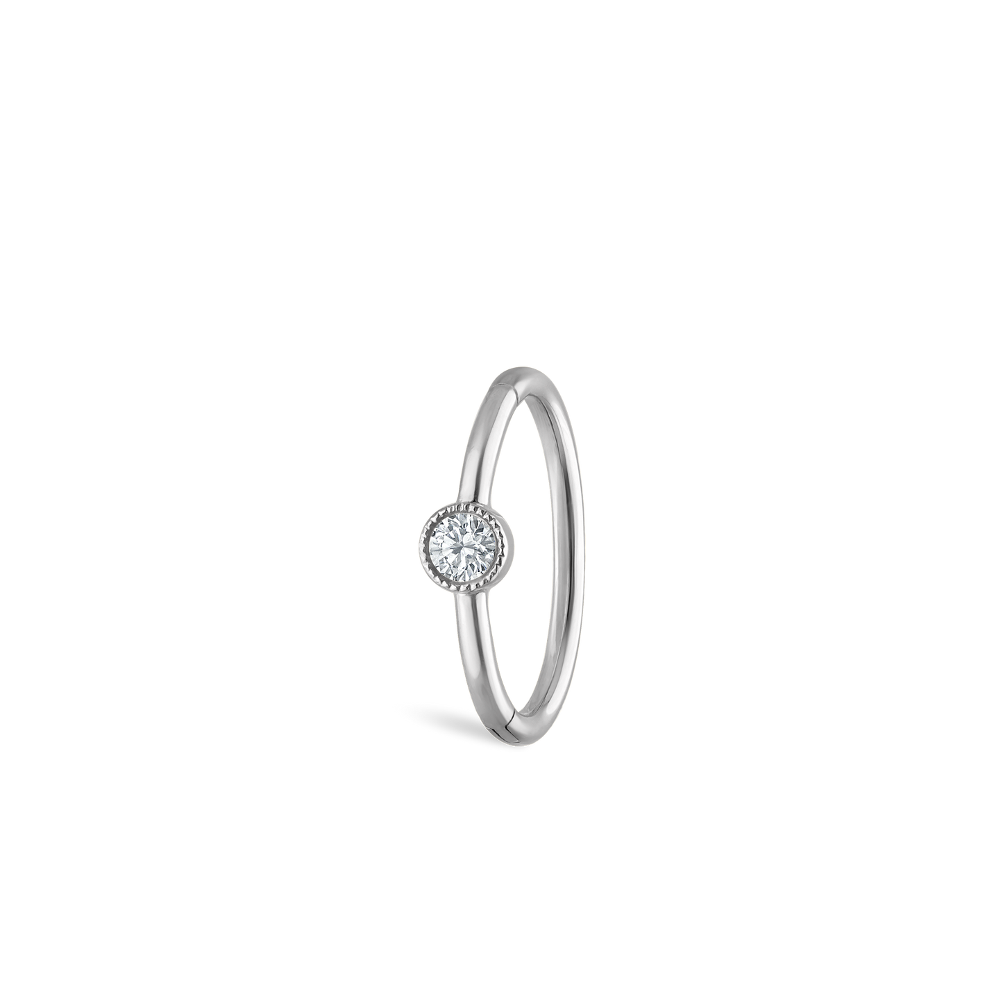Scalloped Diamond Hoop Earring