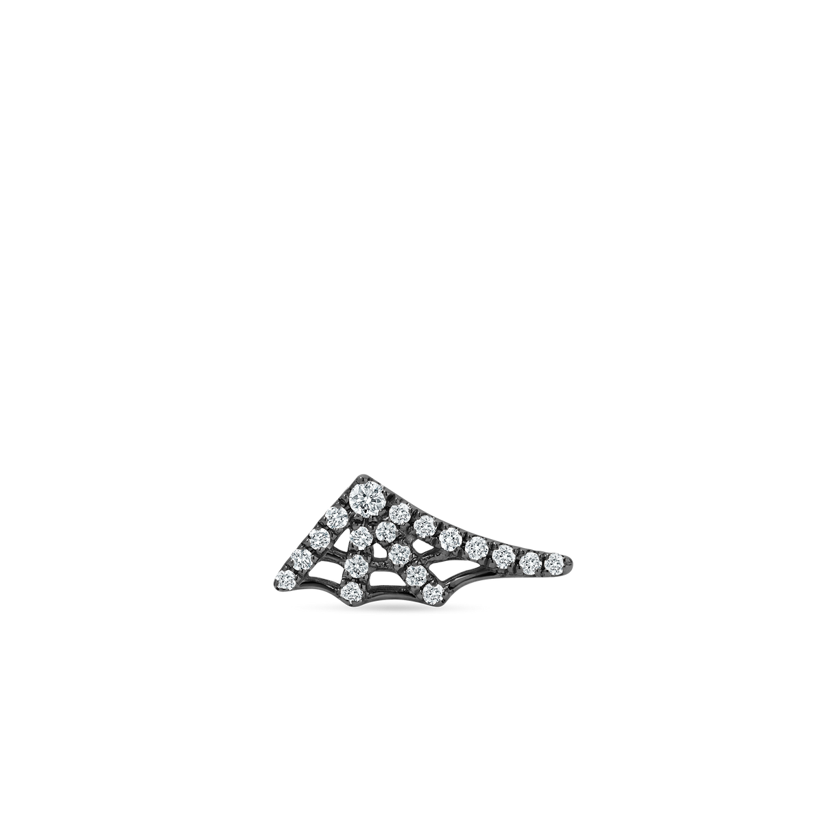 Diamond Web Threaded Stud Earring