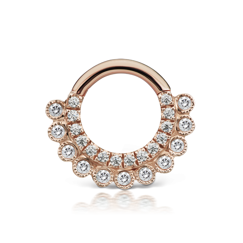 Cubic Zirconia Apsara Hoop Earring