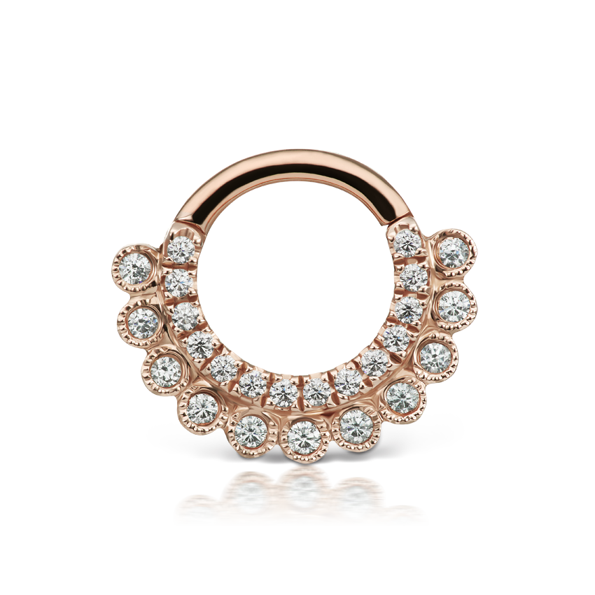 Cubic Zirconia Apsara Hoop Earring