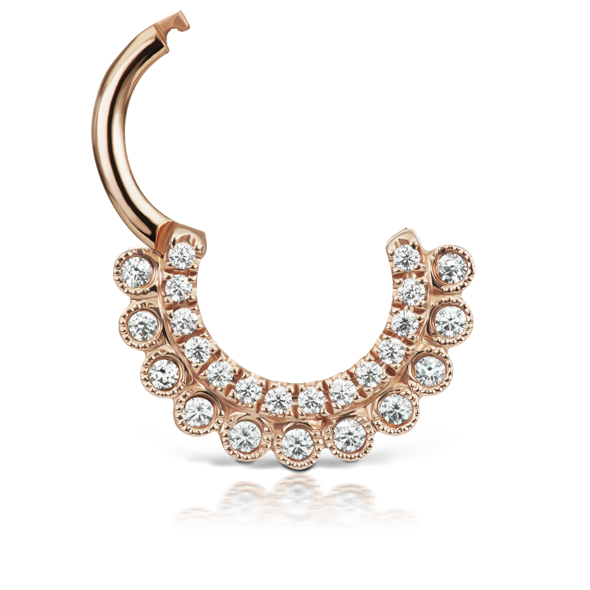 Cubic Zirconia Apsara Hoop Earring
