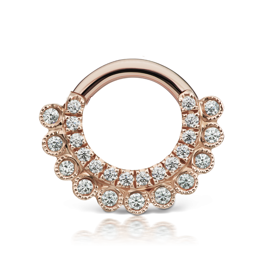 Cubic Zirconia Apsara Hoop Earring