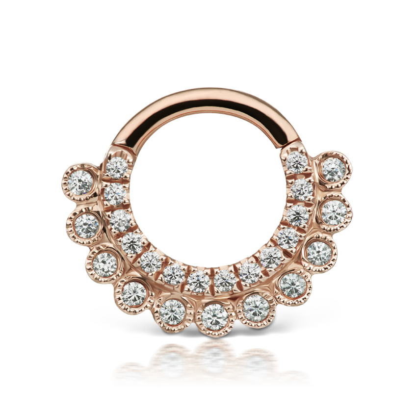 Cubic Zirconia Apsara Hoop Earring