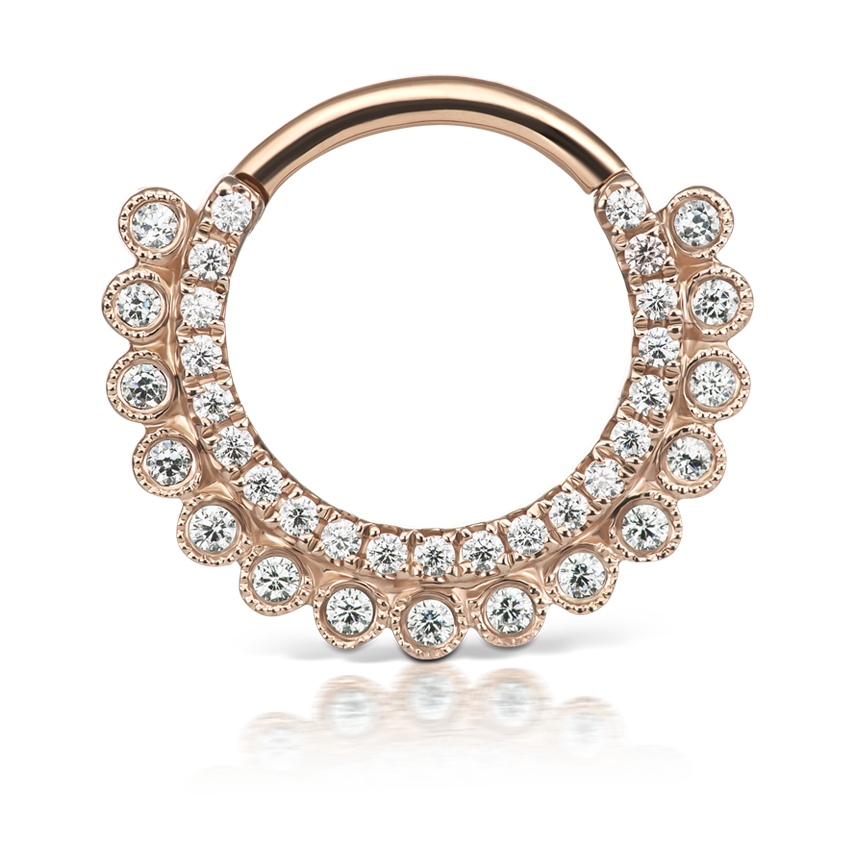 Cubic Zirconia Apsara Hoop Earring