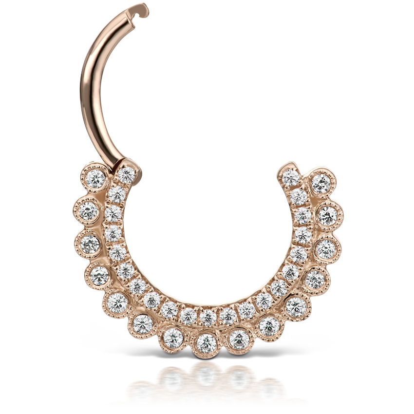 Cubic Zirconia Apsara Hoop Earring