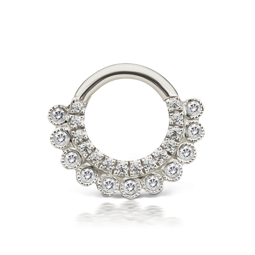 Cubic Zirconia Apsara Hoop Earring