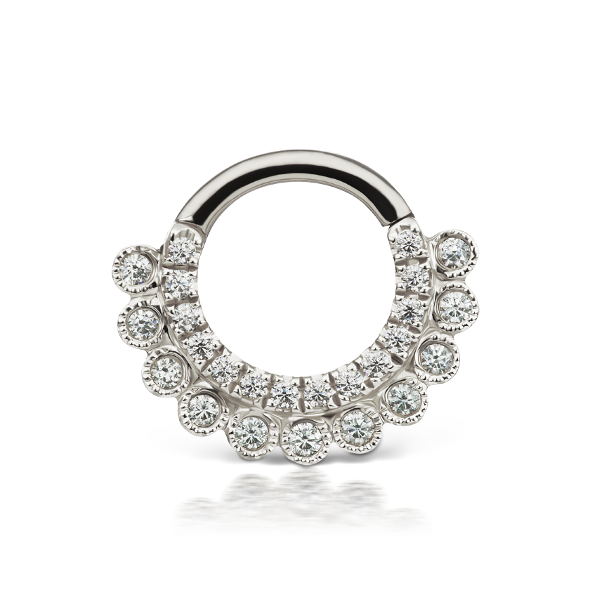Cubic Zirconia Apsara Hoop Earring