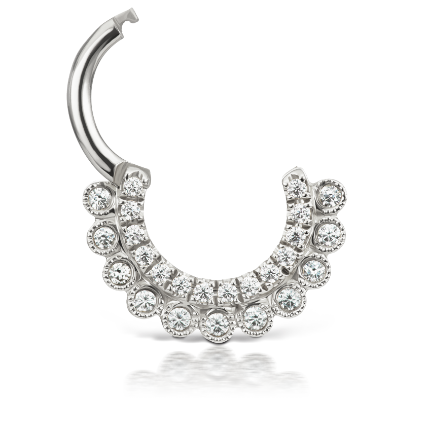 Cubic Zirconia Apsara Hoop Earring