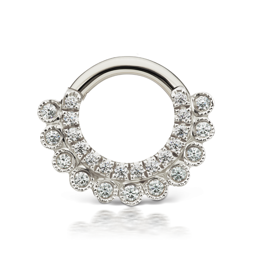 Cubic Zirconia Apsara Hoop Earring