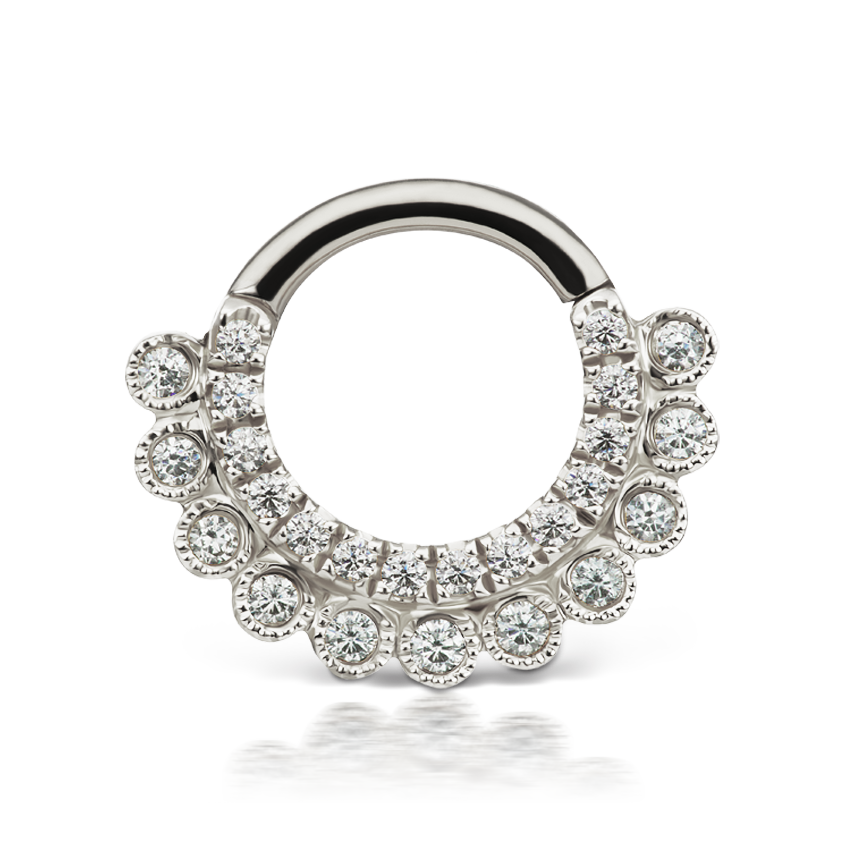 Cubic Zirconia Apsara Hoop Earring