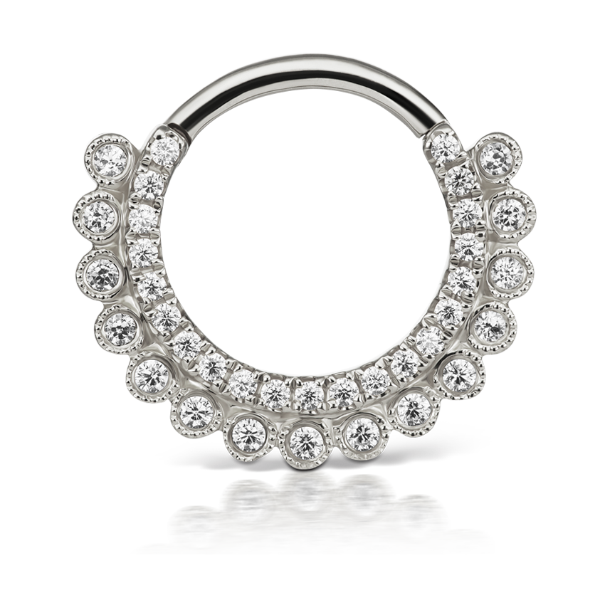 Cubic Zirconia Apsara Hoop Earring