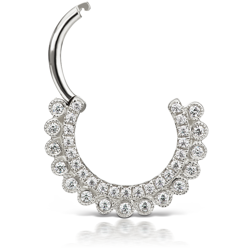 Cubic Zirconia Apsara Hoop Earring
