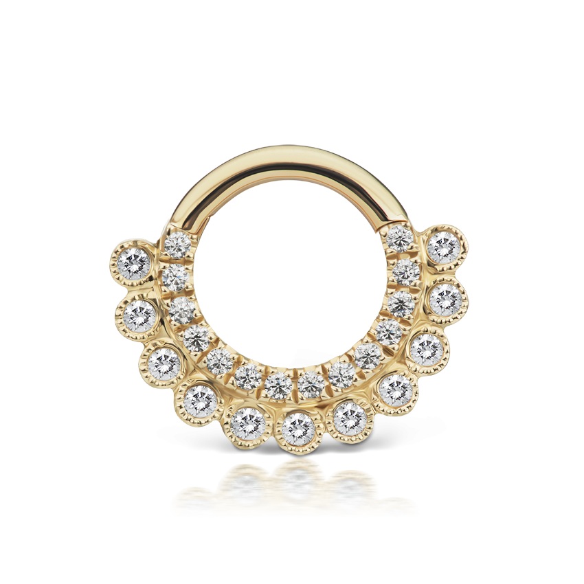 Cubic Zirconia Apsara Hoop Earring