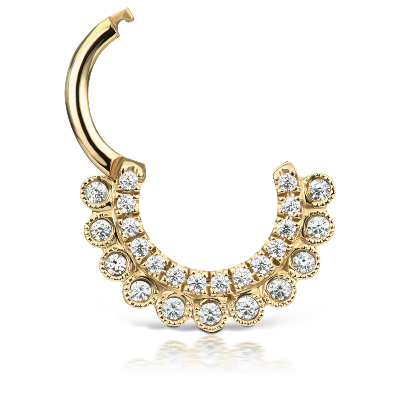 Cubic Zirconia Apsara Hoop Earring