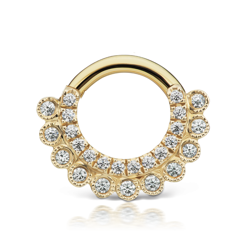 Cubic Zirconia Apsara Hoop Earring