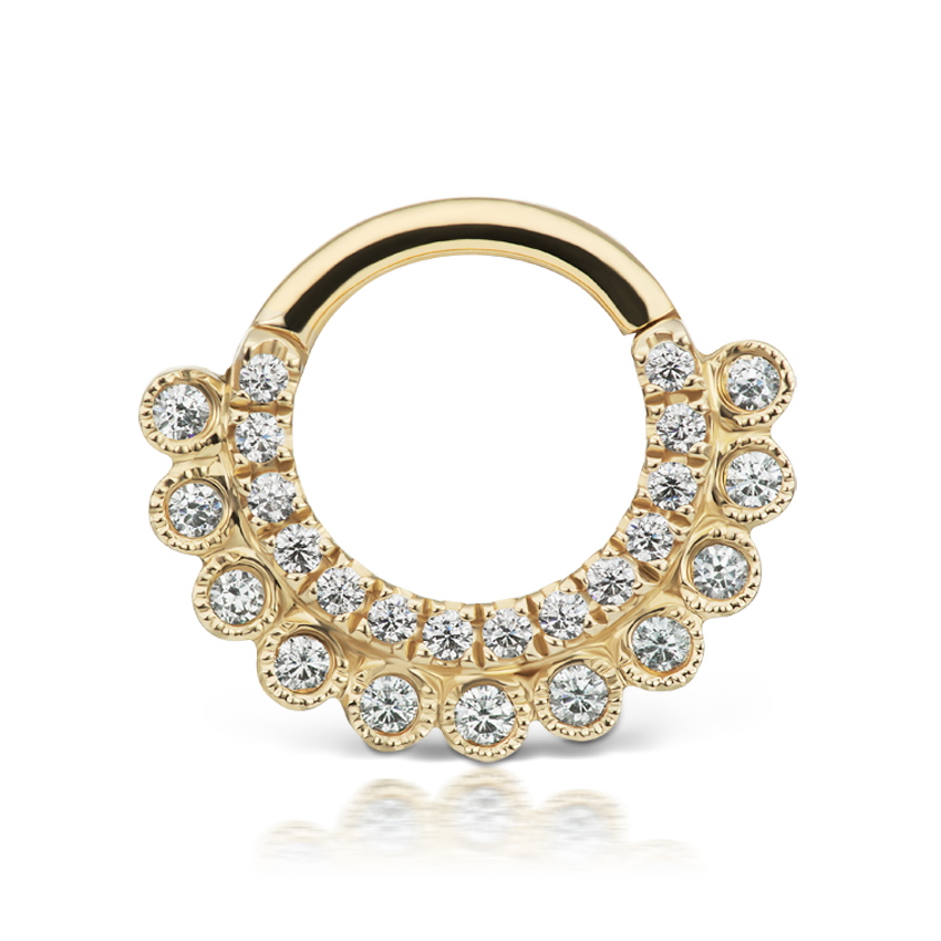 Cubic Zirconia Apsara Hoop Earring