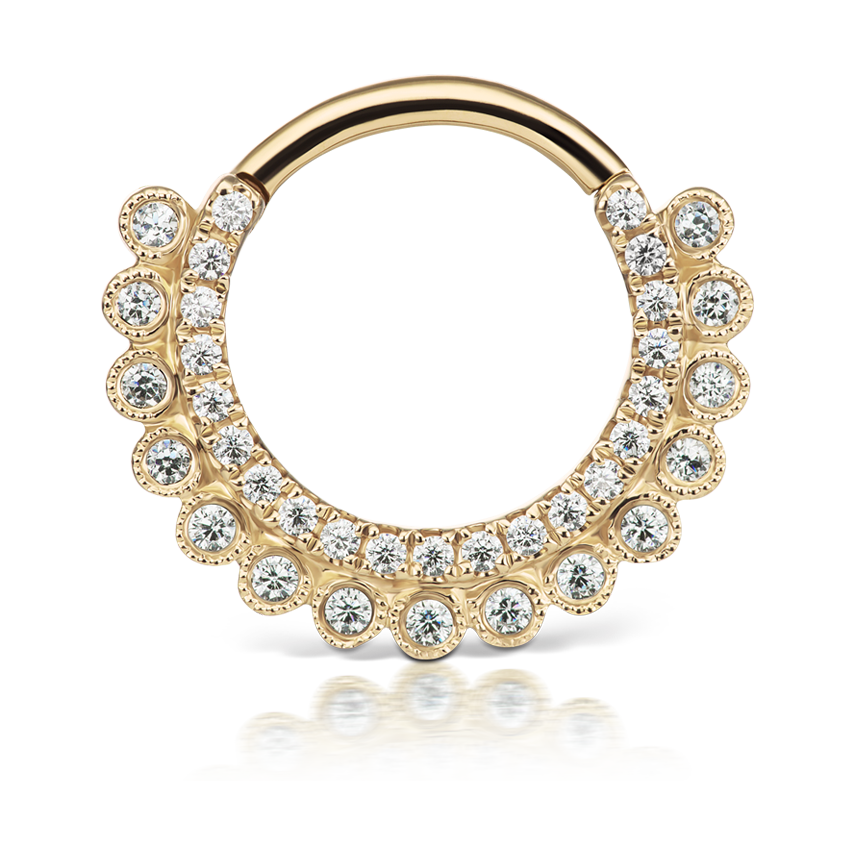 Cubic Zirconia Apsara Hoop Earring