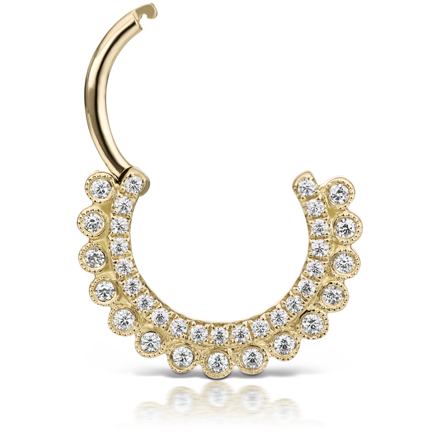 Cubic Zirconia Apsara Hoop Earring