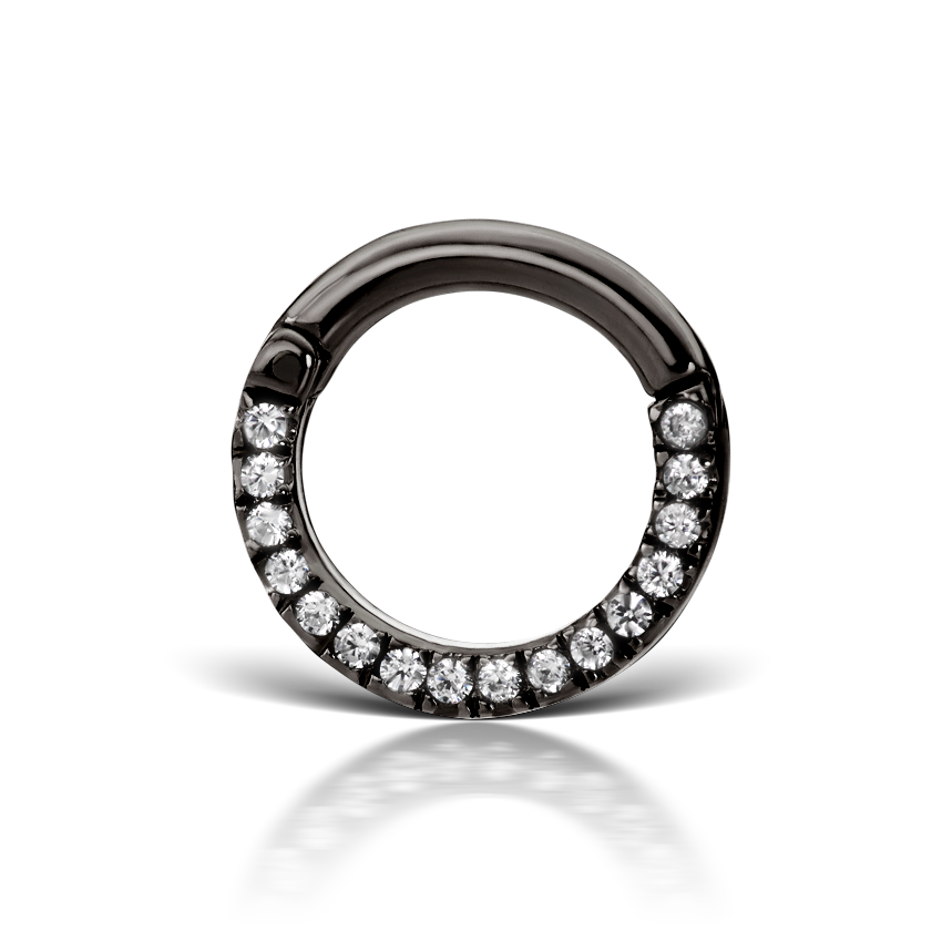 Cubic Zirconia Horizontal Eternity Hoop Earring