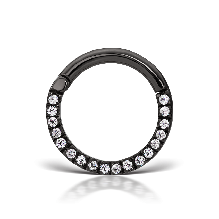 Cubic Zirconia Horizontal Eternity Hoop Earring