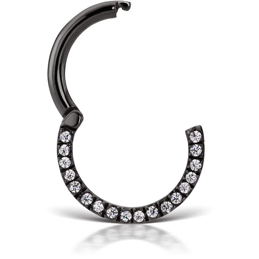 Cubic Zirconia Horizontal Eternity Hoop Earring