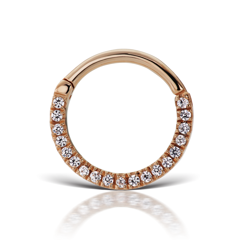 Cubic Zirconia Horizontal Eternity Hoop Earring