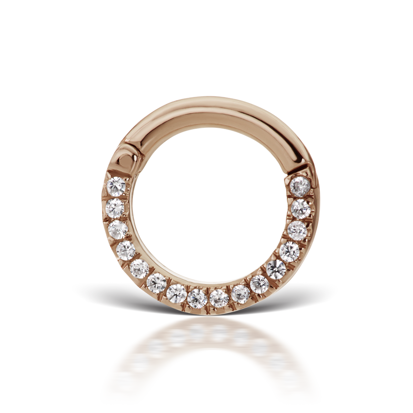 Cubic Zirconia Horizontal Eternity Hoop Earring