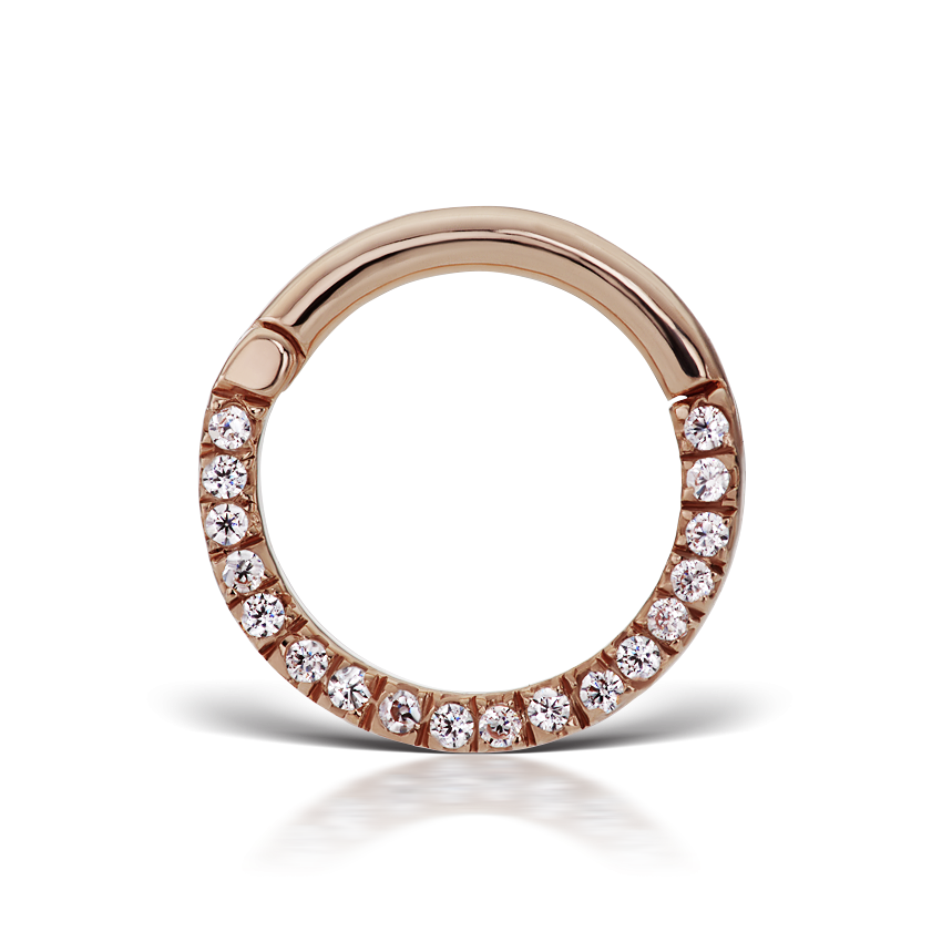 Cubic Zirconia Horizontal Eternity Hoop Earring