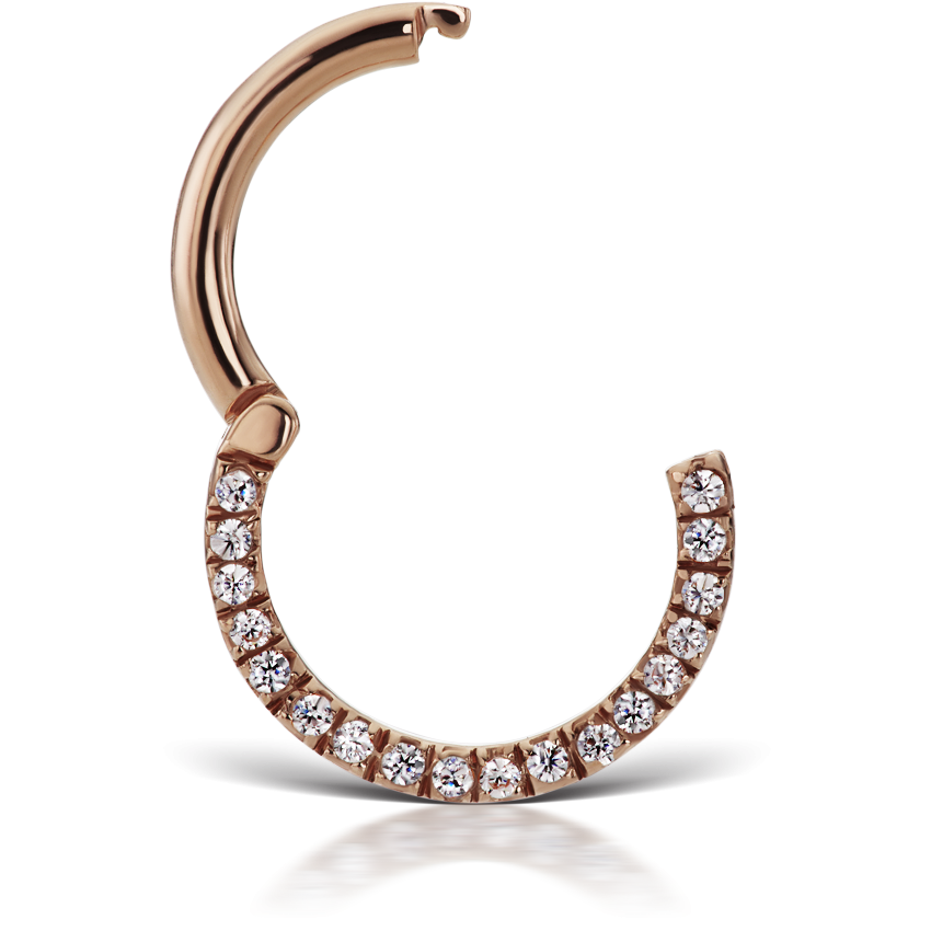 Cubic Zirconia Horizontal Eternity Hoop Earring