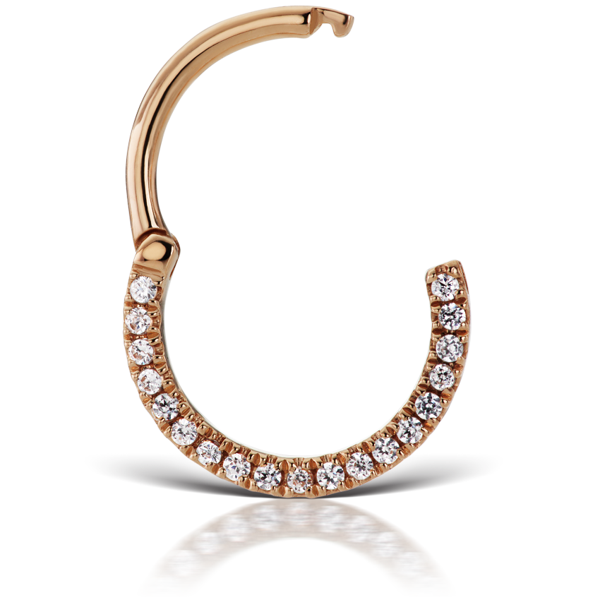 Cubic Zirconia Horizontal Eternity Hoop Earring