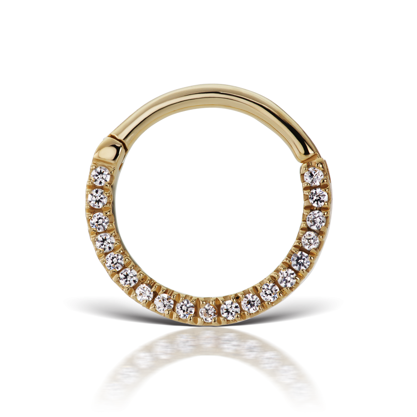 Cubic Zirconia Horizontal Eternity Hoop Earring