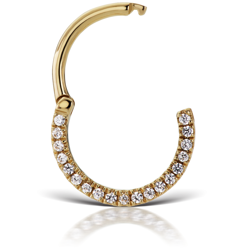 Cubic Zirconia Horizontal Eternity Hoop Earring