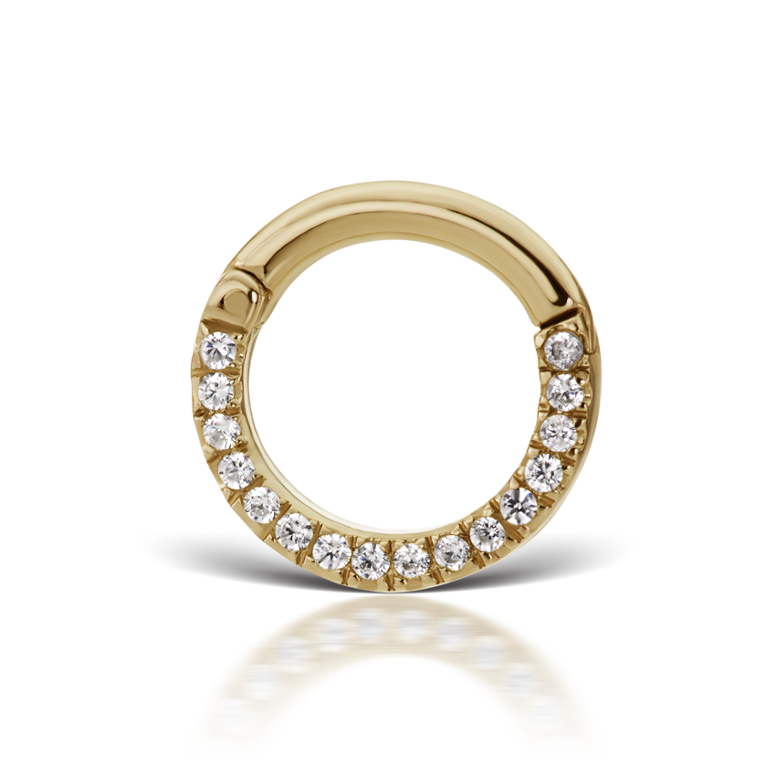 Cubic Zirconia Horizontal Eternity Hoop Earring
