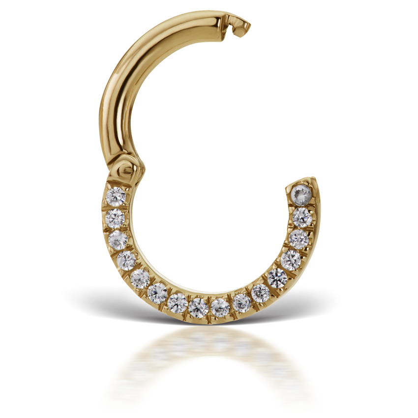 Cubic Zirconia Horizontal Eternity Hoop Earring