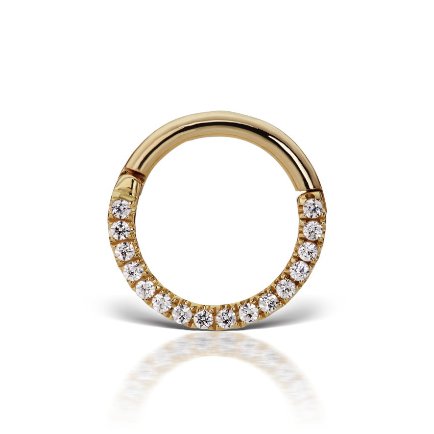 Cubic Zirconia Horizontal Eternity Hoop Earring