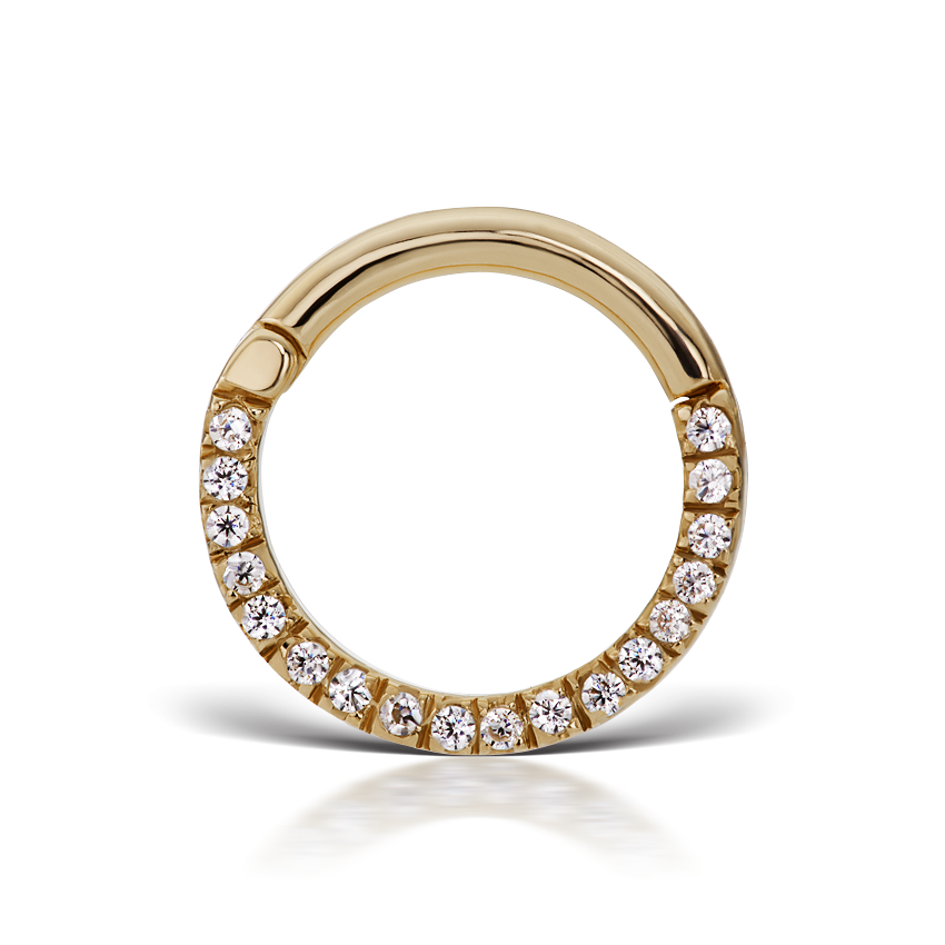 Cubic Zirconia Horizontal Eternity Hoop Earring