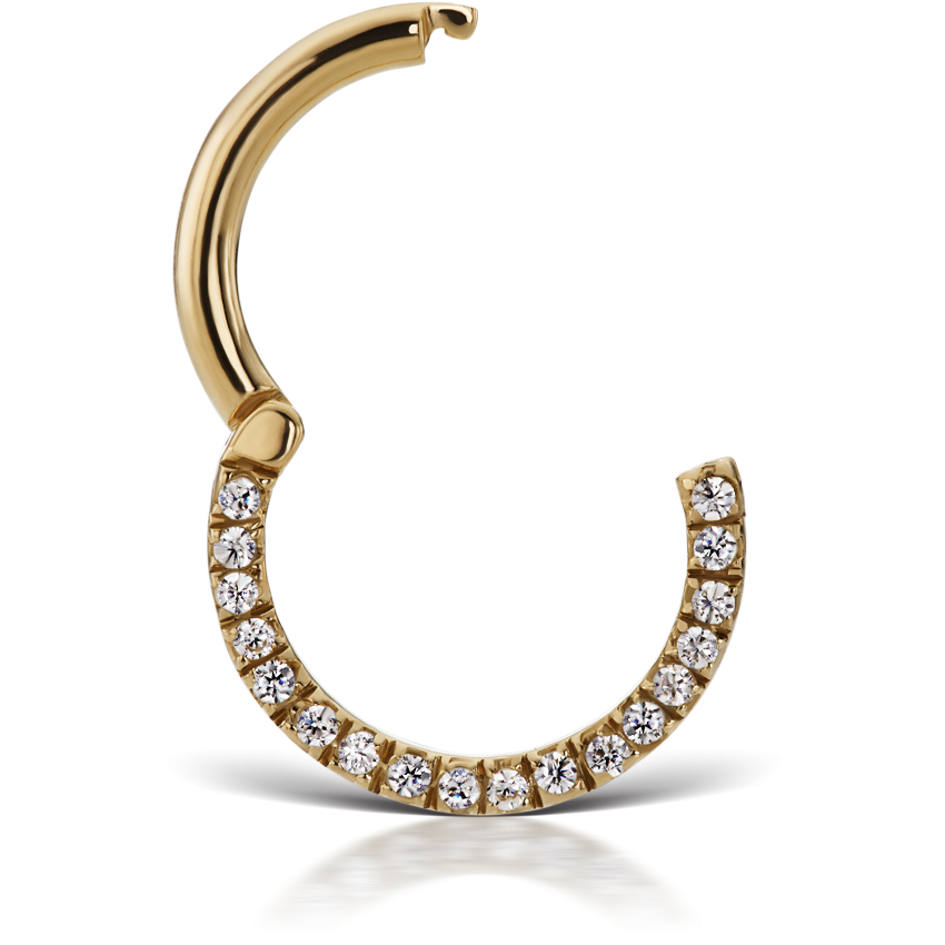 Cubic Zirconia Horizontal Eternity Hoop Earring