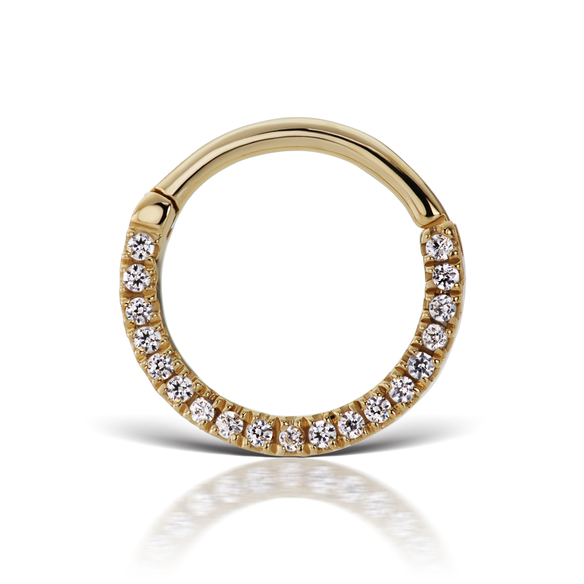 Cubic Zirconia Horizontal Eternity Hoop Earring
