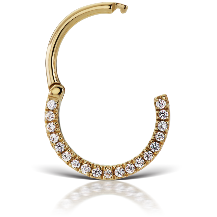 Cubic Zirconia Horizontal Eternity Hoop Earring