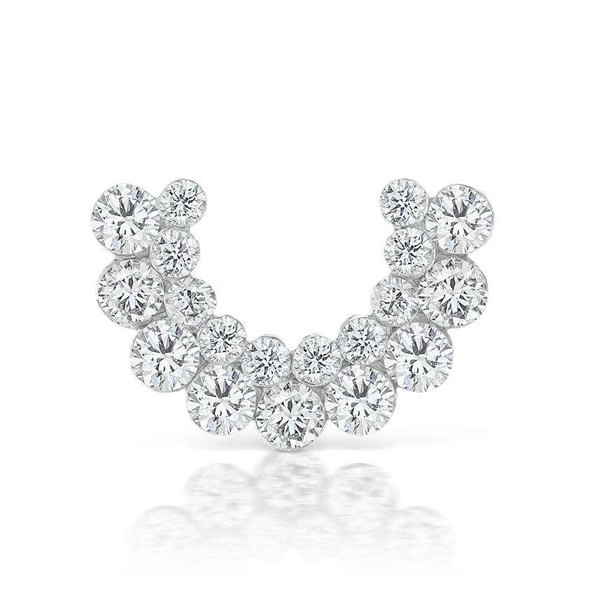 Demi Apsara Invisible Set Diamond Threaded Stud Earring