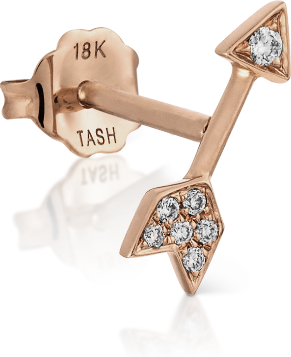 Diamond Arrow Stud Earring
