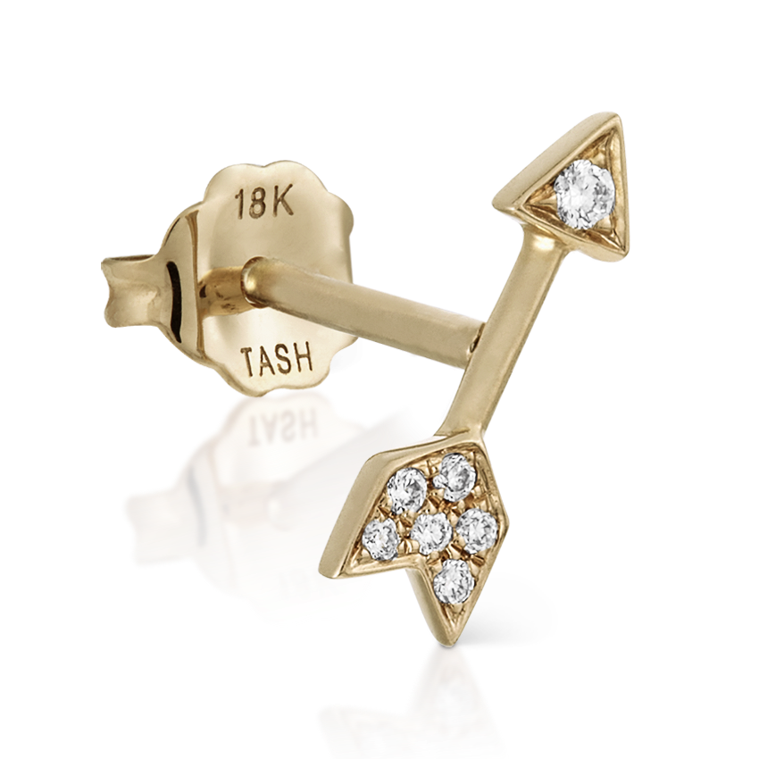 Diamond Arrow Stud Earring