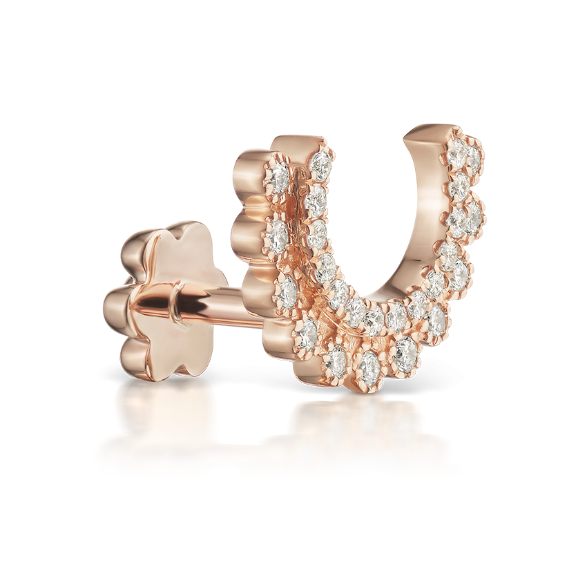 Diamond Demi Apsara Threaded Stud Earring