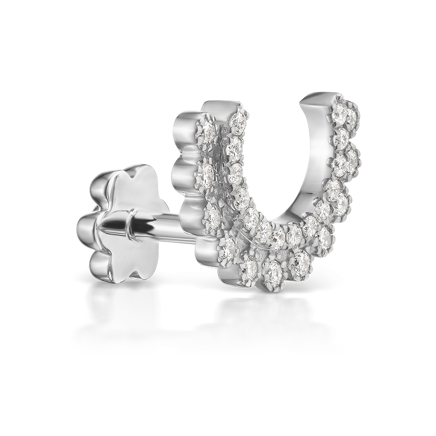 Diamond Demi Apsara Threaded Stud Earring