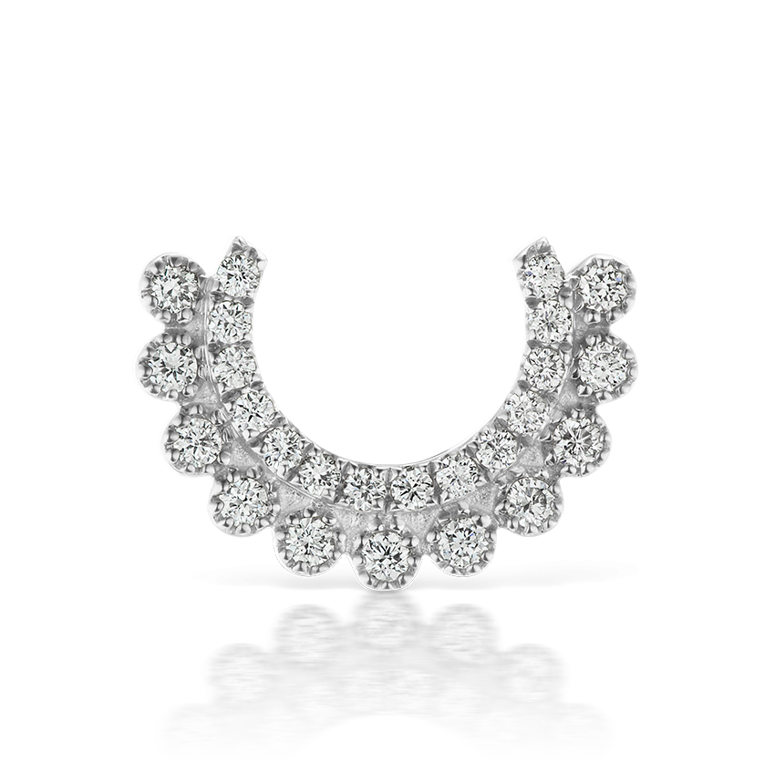 Diamond Demi Apsara Threaded Stud Earring