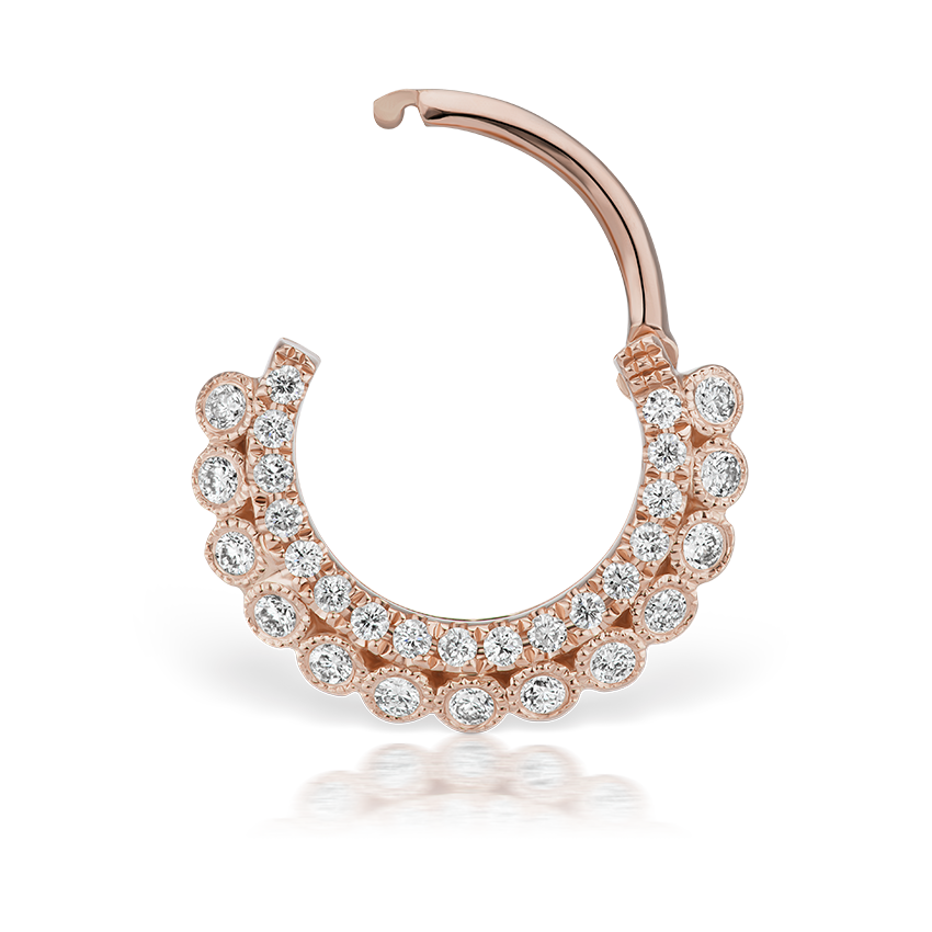 Diamond Double-sided Apsara Hoop Earring
