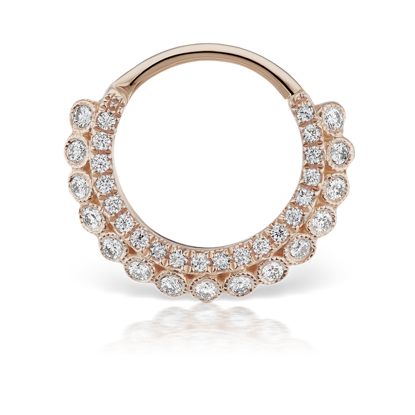 Diamond Double-sided Apsara Hoop Earring