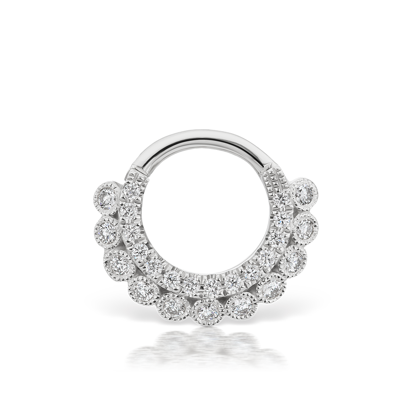 Diamond Double-sided Apsara Hoop Earring